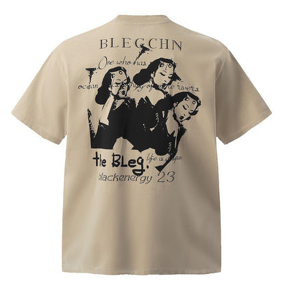 UNIKCOSA Velora Men Loose Fit White Short Sleeve T Shirt 💫