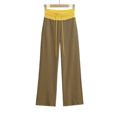 UNIKCOSA UrbanSoul Striped Wide Leg Pants High Waist 💫