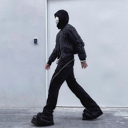 UNIKCOSA Velora ZipFlare Denim Jeans For Men Washed Black 💫