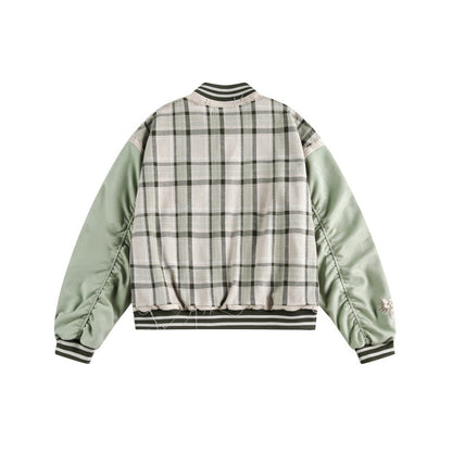 UNIKCOSA Velora CatPlaid Varsity Jacket Plaid Street 💫