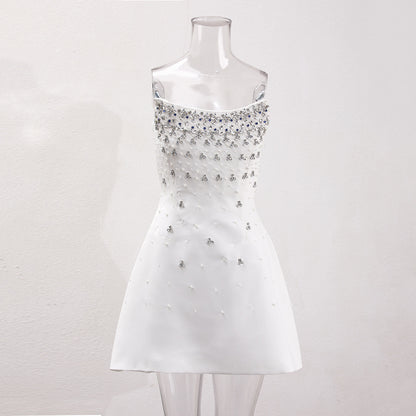 UNIKCOSA Velora Diamond Studded Strapless Puffy Skirt 💫