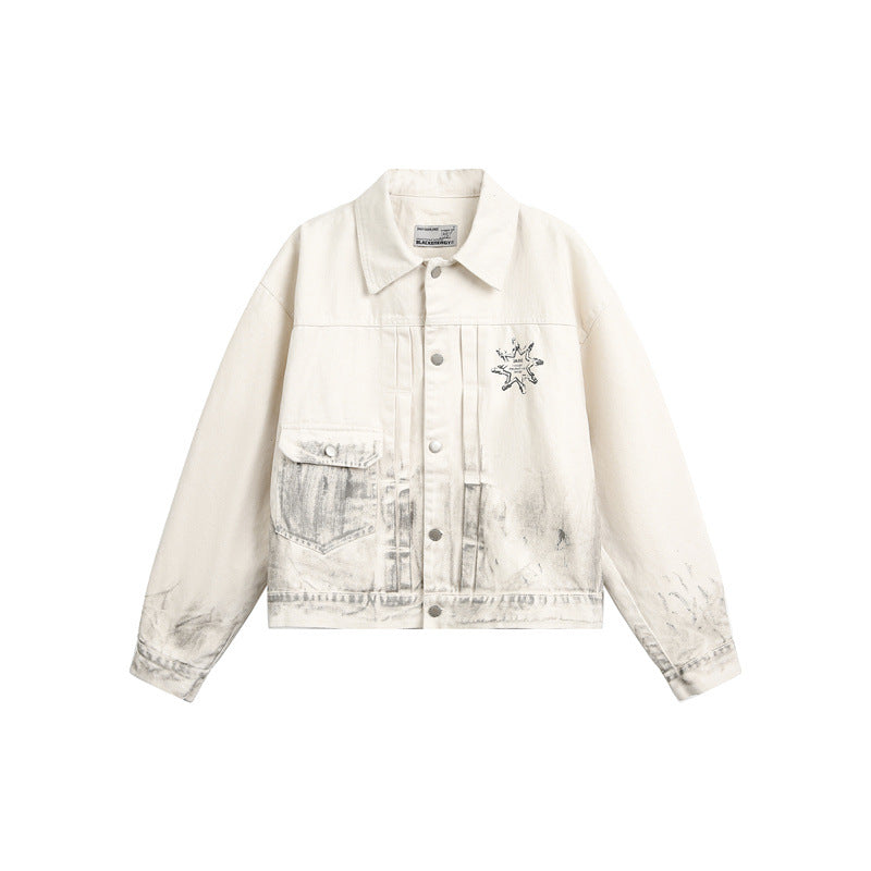 UNIKCOSA RetroMuse Washed TieDye Jacket For Couples Casual💫