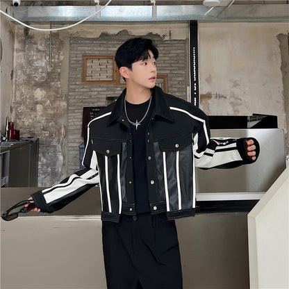 UNIKCOSA Velora Black And White Contrasting Short Jacket 🖤