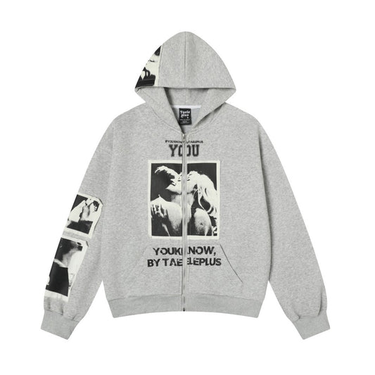 UNIKCOSA UrbanSoul Patchwork Cardigan Sweatshirt Premium 💫