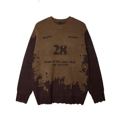 UNIKCOSA StreetVerse Patterned Loose Sweater 🪩