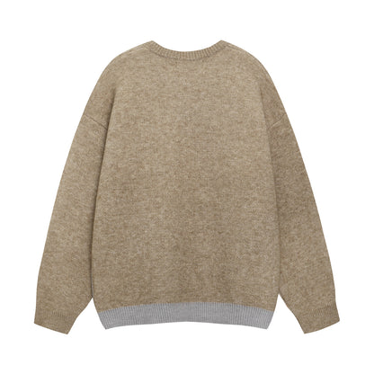 UNIKCOSA RetroMuse Color Block Pullover Jacquard Sweater 💫