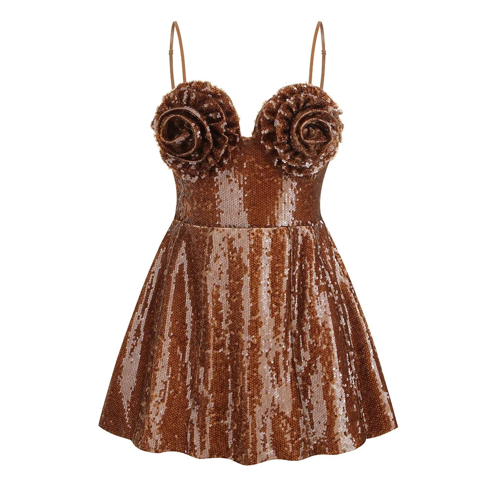 UNIKCOSA Velora Sequin Corset Sleeveless A Line Mini Dress 💫