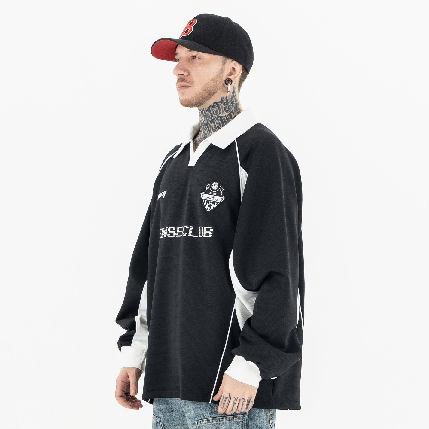 UNIKCOSA NoirFit Mens Polo Sweatshirt Loose Fit Casual 💫