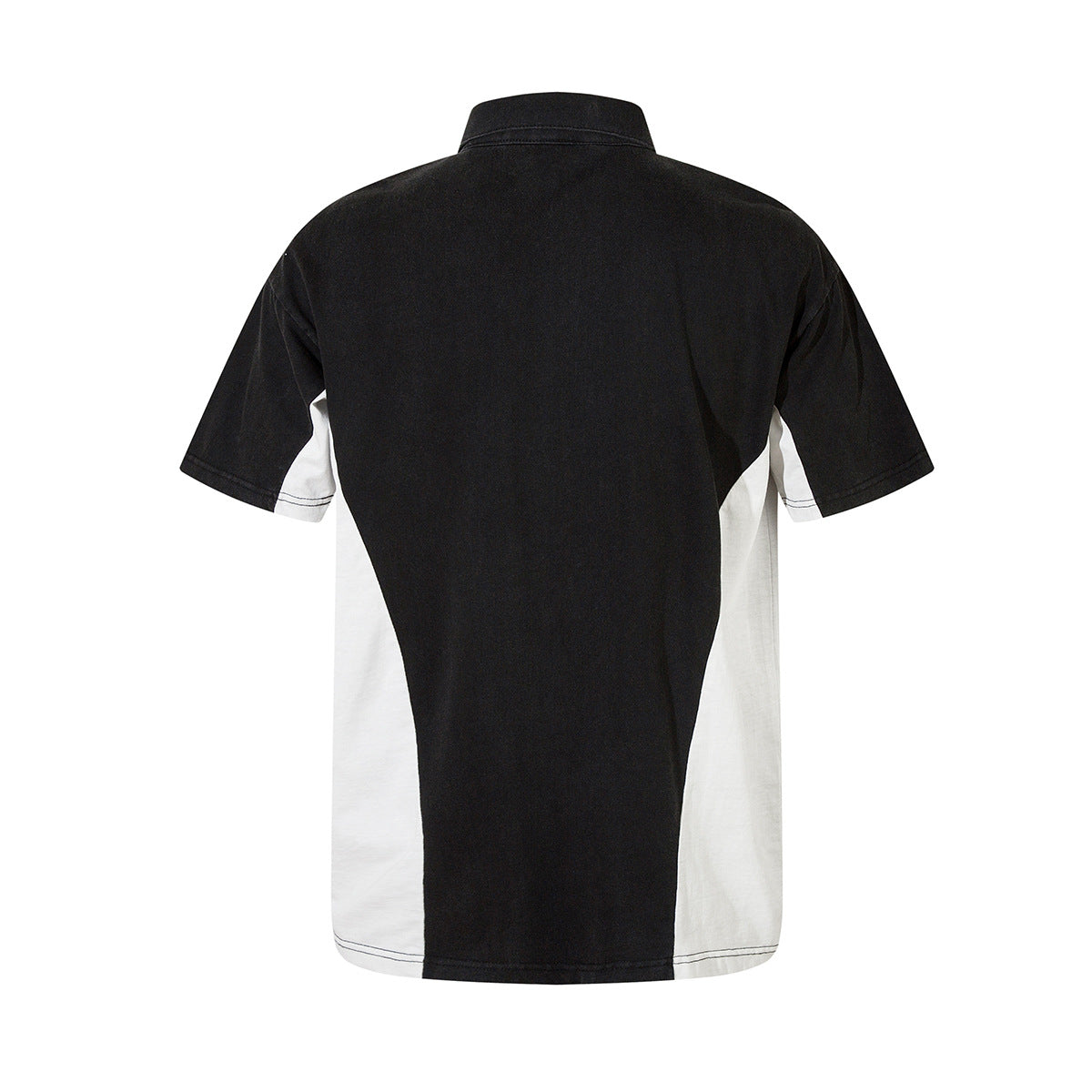 UNIKCOSA LuxeEase Washed Color Block Embroidered Polo 💫