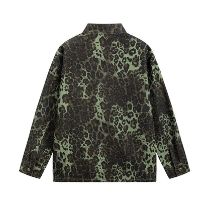 UNIKCOSA UrbanSoul Leopard Print Casual Button Up Shirt 💫