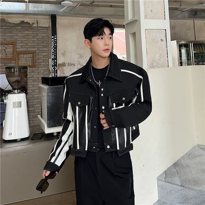 UNIKCOSA Velora Black And White Contrasting Short Jacket 🖤