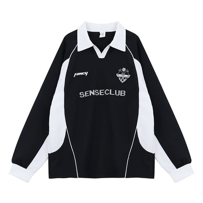 UNIKCOSA NoirFit Mens Polo Sweatshirt Loose Fit Casual 💫