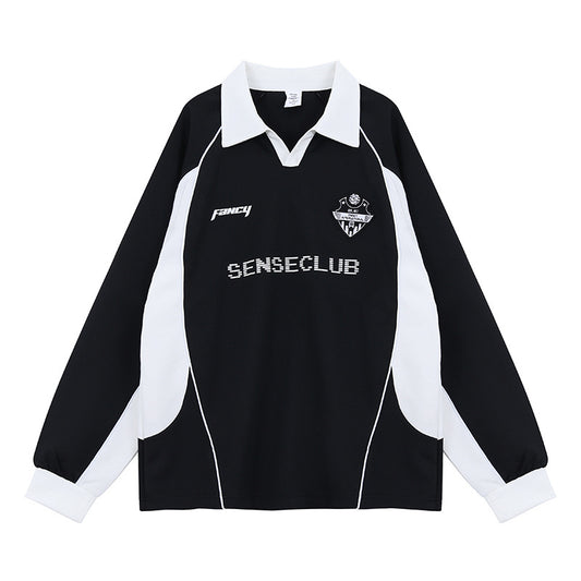 UNIKCOSA NoirFit Mens Polo Sweatshirt Loose Fit Casual 💫