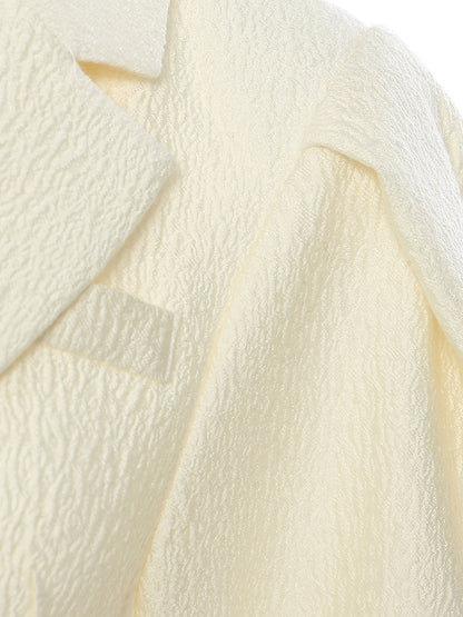 UNIKCOSA SculptLuxe Textured Drawstring Waist Coat Top for Women ⚜️