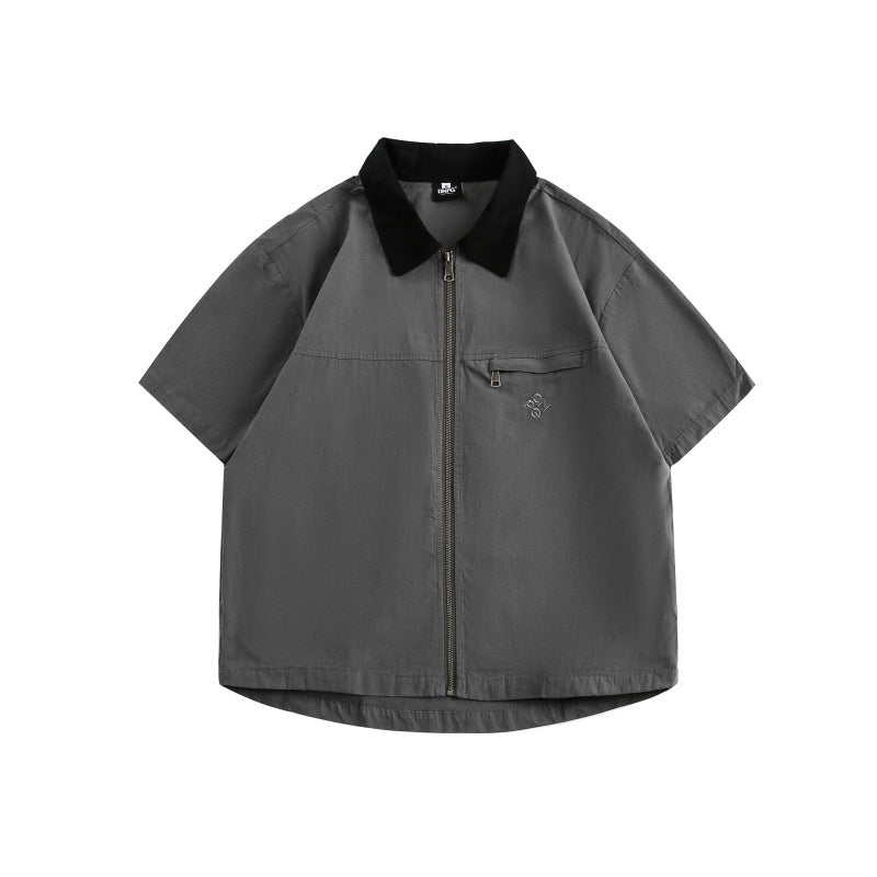 UNIKCOSA Velora Embroidered Collar Short Sleeve Shirt 💫