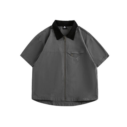 UNIKCOSA Velora Embroidered Collar Short Sleeve Shirt 💫