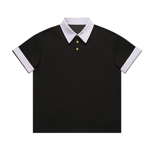 UNIKCOSA Velora Color Block Polo Shirt With Fake Collar 💫