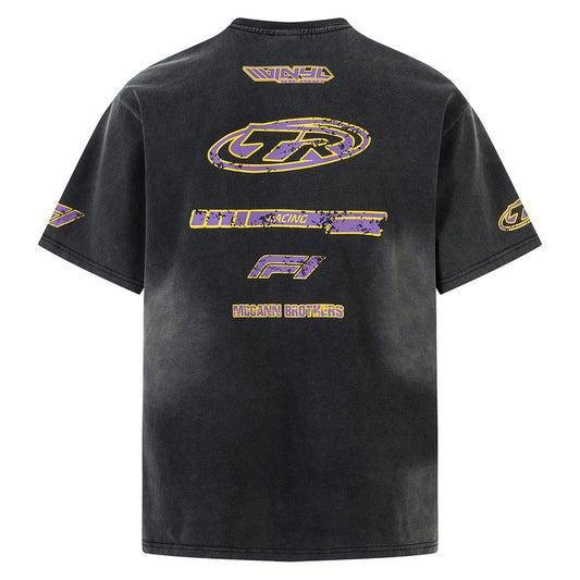 UNIKCOSA UrbanSoul Washed Distressed Motorcycle T Shirt 🌆