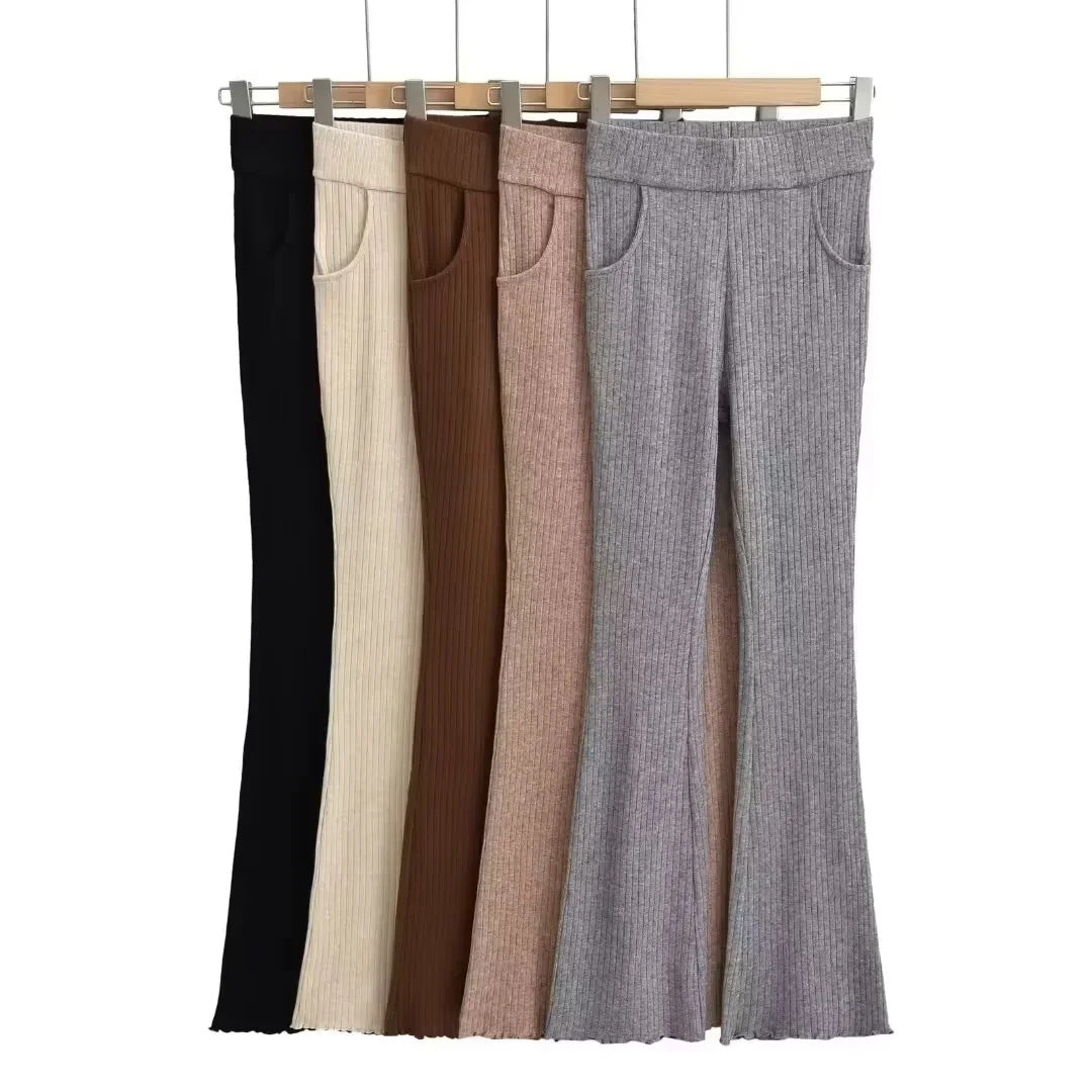 UNIKCOSA Velora High Waisted Slim Fit Flared Pants 💫