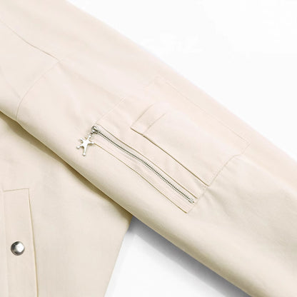 UNIKCOSA Velora Apricot Pilot Jacket Casual Zip Front 💫