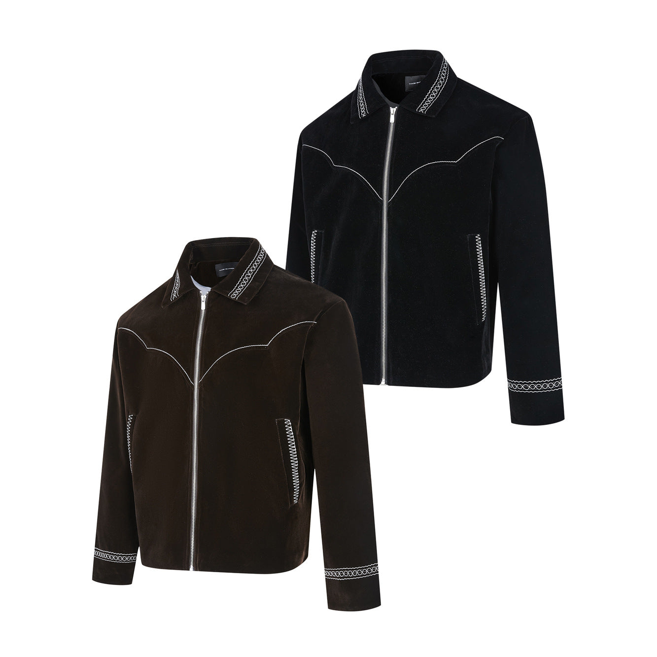 UNIKCOSA UrbanSoul Jacquard Pattern Zipper Jacket 💫