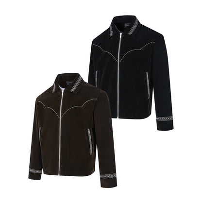 UNIKCOSA UrbanSoul Jacquard Pattern Zipper Jacket 💫