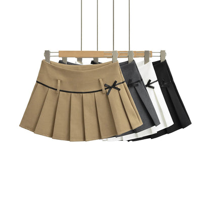 UNIKCOSA Velora Bow Pleated Short Skirt For Women 💫