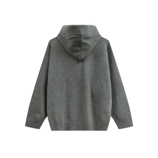 UNIKCOSA UrbanSoul Half Open Hooded Loose Pullover 🌆