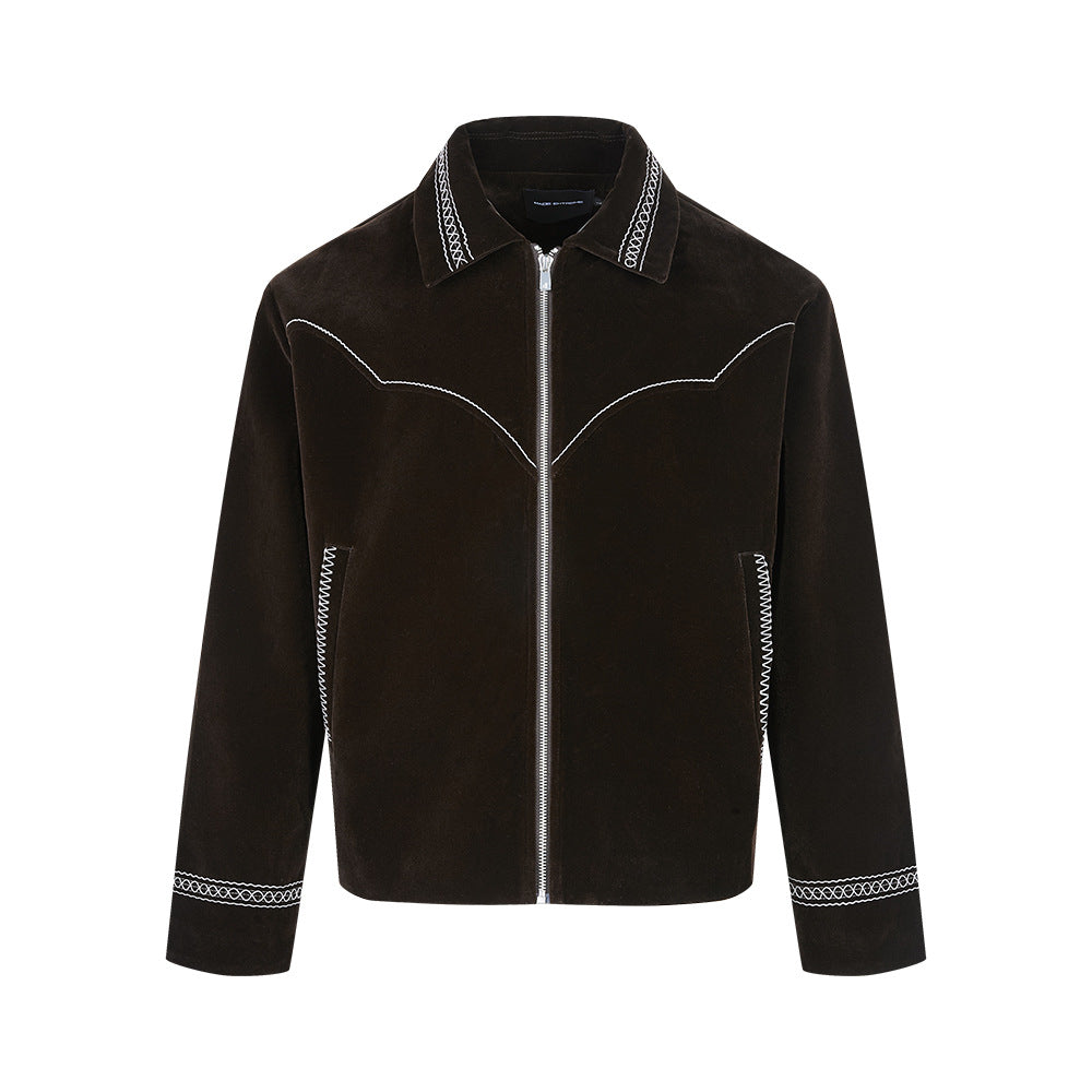 UNIKCOSA UrbanSoul Jacquard Pattern Zipper Jacket 💫