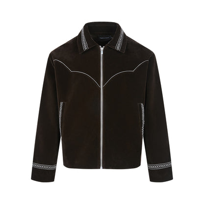 UNIKCOSA UrbanSoul Jacquard Pattern Zipper Jacket 💫