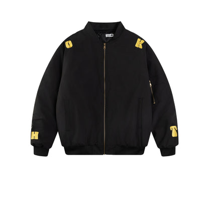 UNIKCOSA UrbanSoul Embroidered Letter Baseball Jacket 🌆