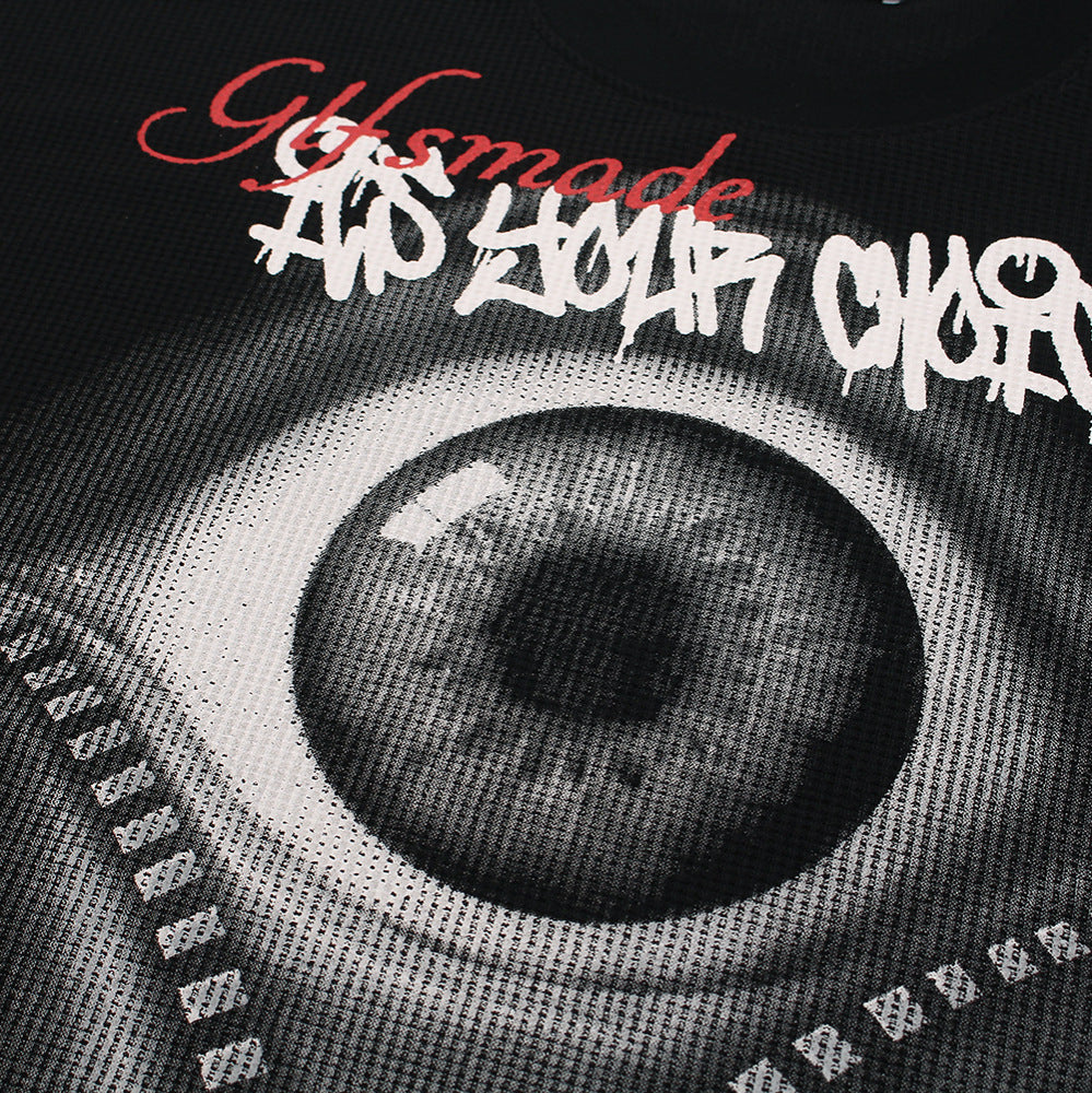 UNIKCOSA MonoEdge High-Street Pattern Long Sleeve T-Shirt 🖤