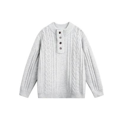 UNIKCOSA LuxeEase Round Neck Twists Knit Loose Sweater 💫