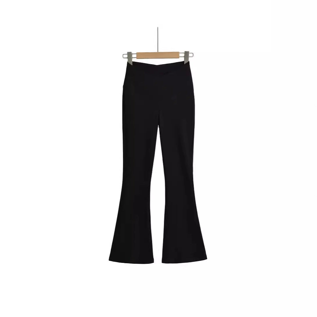 UNIKCOSA Velora V-Waist Design Flared Pants Cotton 💫