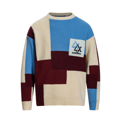 UNIKCOSA Velora Color Block Embroidered Crewneck Sweater 💫