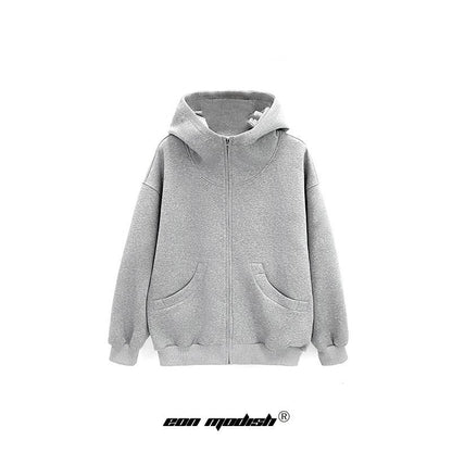 UNIKCOSA UrbanSoul Loose Hoodie Cardigan Street Style 💫