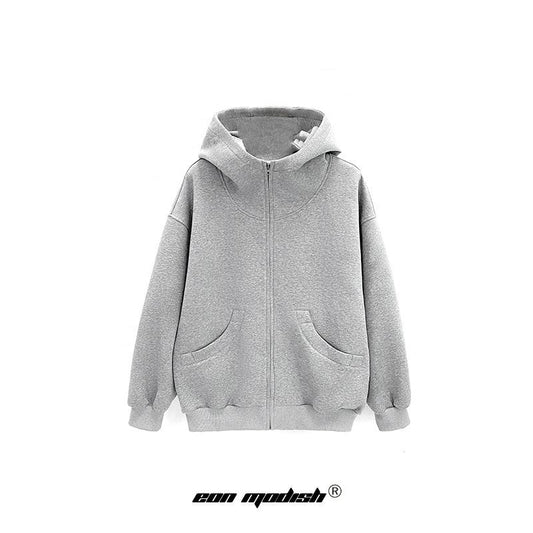 UNIKCOSA UrbanSoul Loose Hoodie Cardigan Street Style 💫