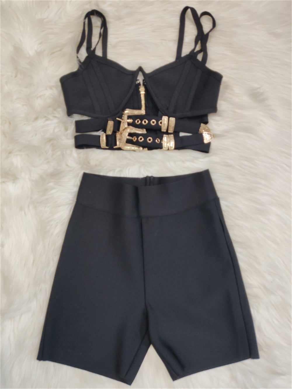 UNIKCOSA LionLuxe Strap Top & Bandage Skirt Set