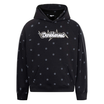 UNIKCOSA StarEdge Embroidered Rhinestone Street Hoodie ✨ (Unisex)