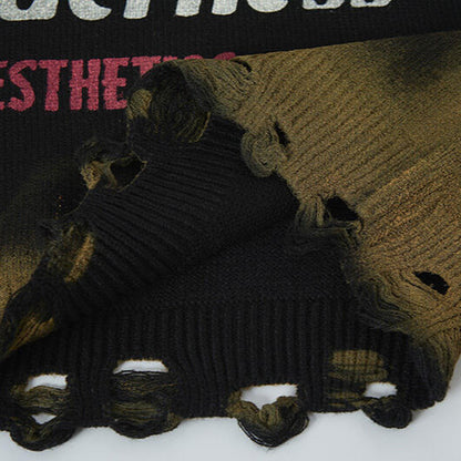 UNIKCOSA ArtCore Printed Loose Street Sweater 🖤