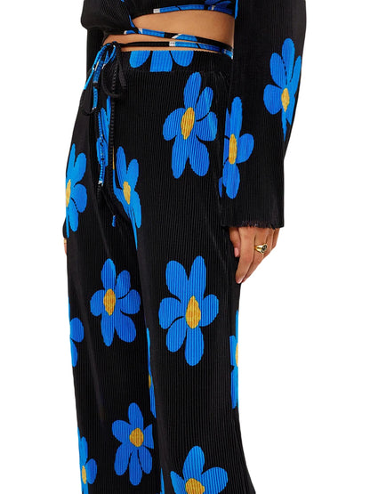 UNIKCOSA BloomEase Floral Pleated Two-Piece Set for Women 🌺