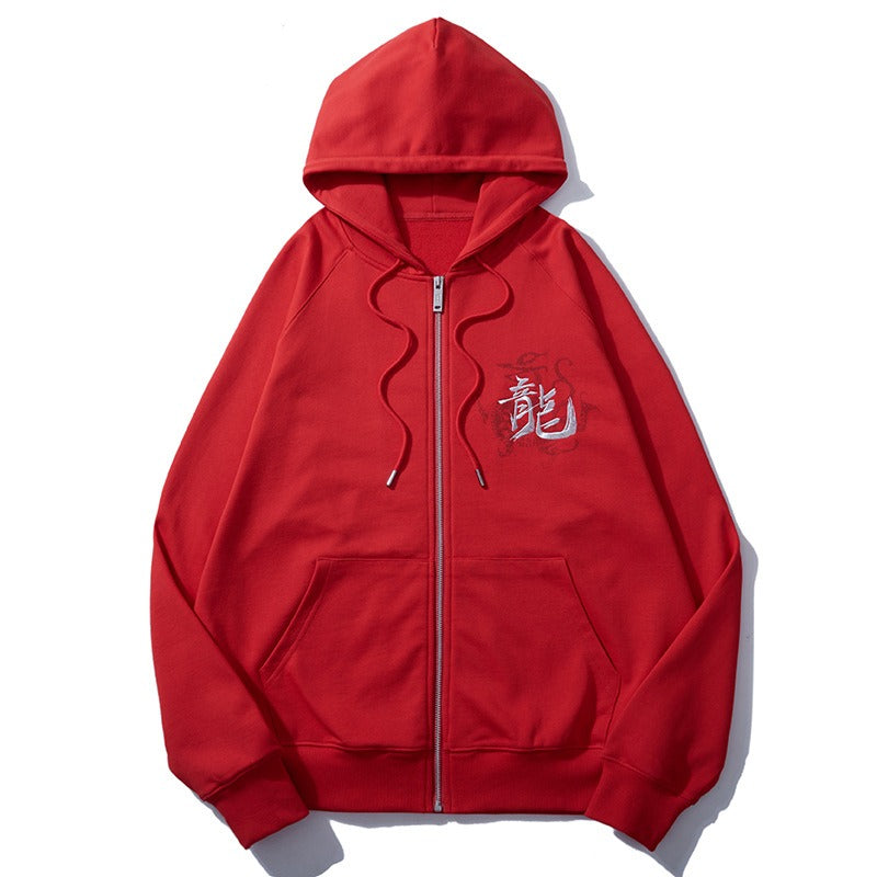 UNIKCOSA Velora Heavy Embroidery Gold Dragon Sweatshirt 💫