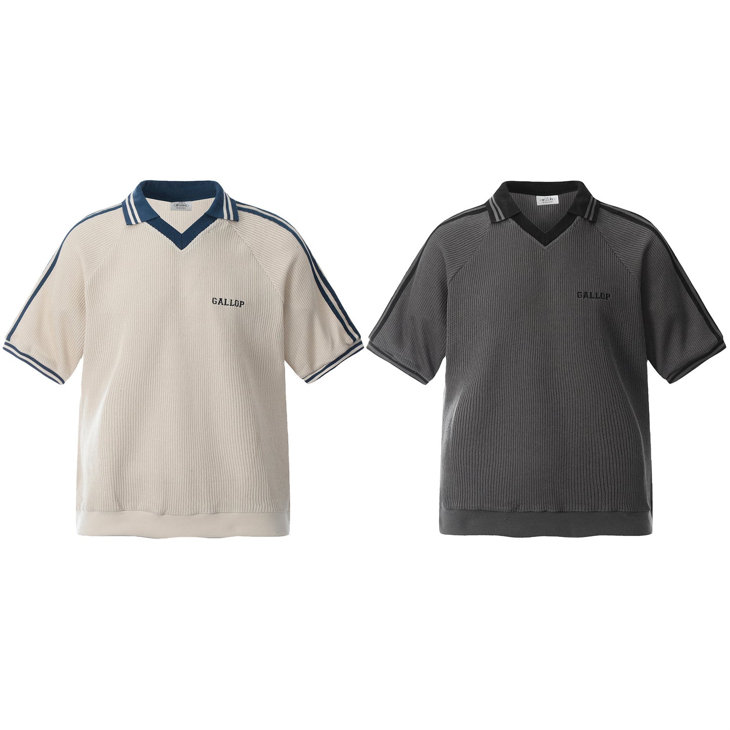 UNIKCOSA LuxeEase Color Block Embroidered Polo Tee Men 💫