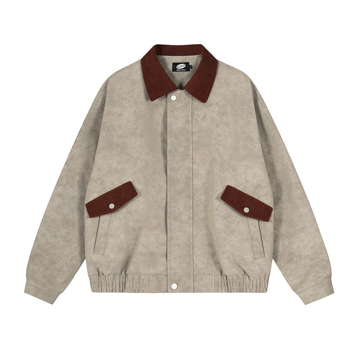 UNIKCOSA RetroMuse Color Block PU Leather Jacket 💫