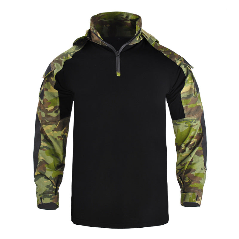 UNIKCOSA Velora Slim Fit Camouflage Tactical Hooded Top 💫
