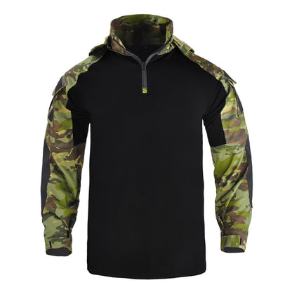 UNIKCOSA Velora Slim Fit Camouflage Tactical Hooded Top 💫