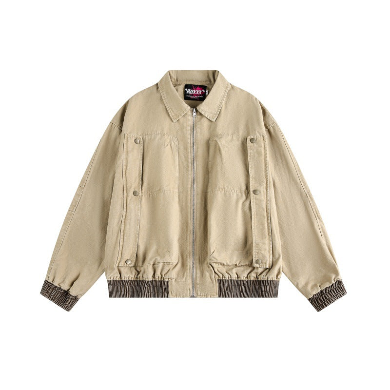 UNIKCOSA LuxeEase Vertical Double Pocket Flight Jacket 🌆