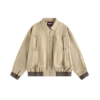 UNIKCOSA LuxeEase Vertical Double Pocket Flight Jacket 🌆