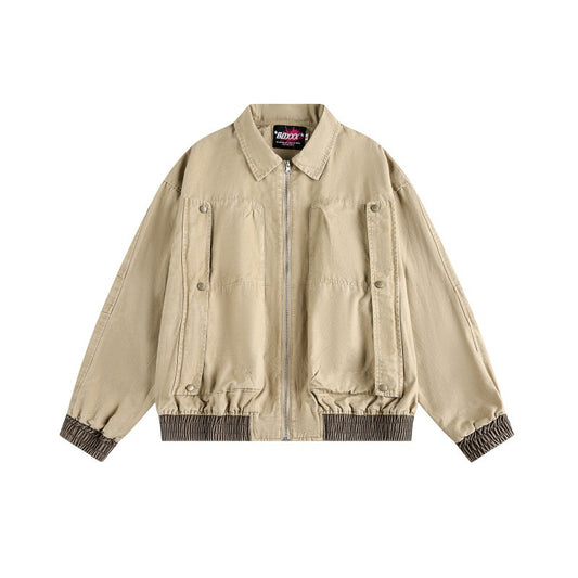 UNIKCOSA LuxeEase Vertical Double Pocket Flight Jacket 🌆