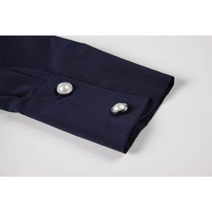 UNIKCOSA Velora Patchwork Turndown Collar Shirt Vintage 💫